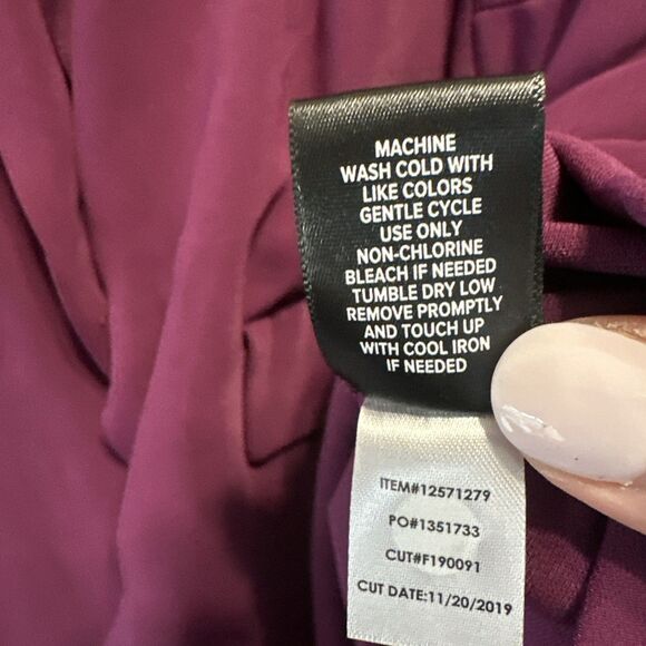 Torrid One Button Blazer Jacket Womens Plus Size 5X Burgundy Office Business - Picture 8 of 8